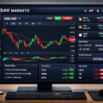 XA34K Markets online trading dashboard on computer screen